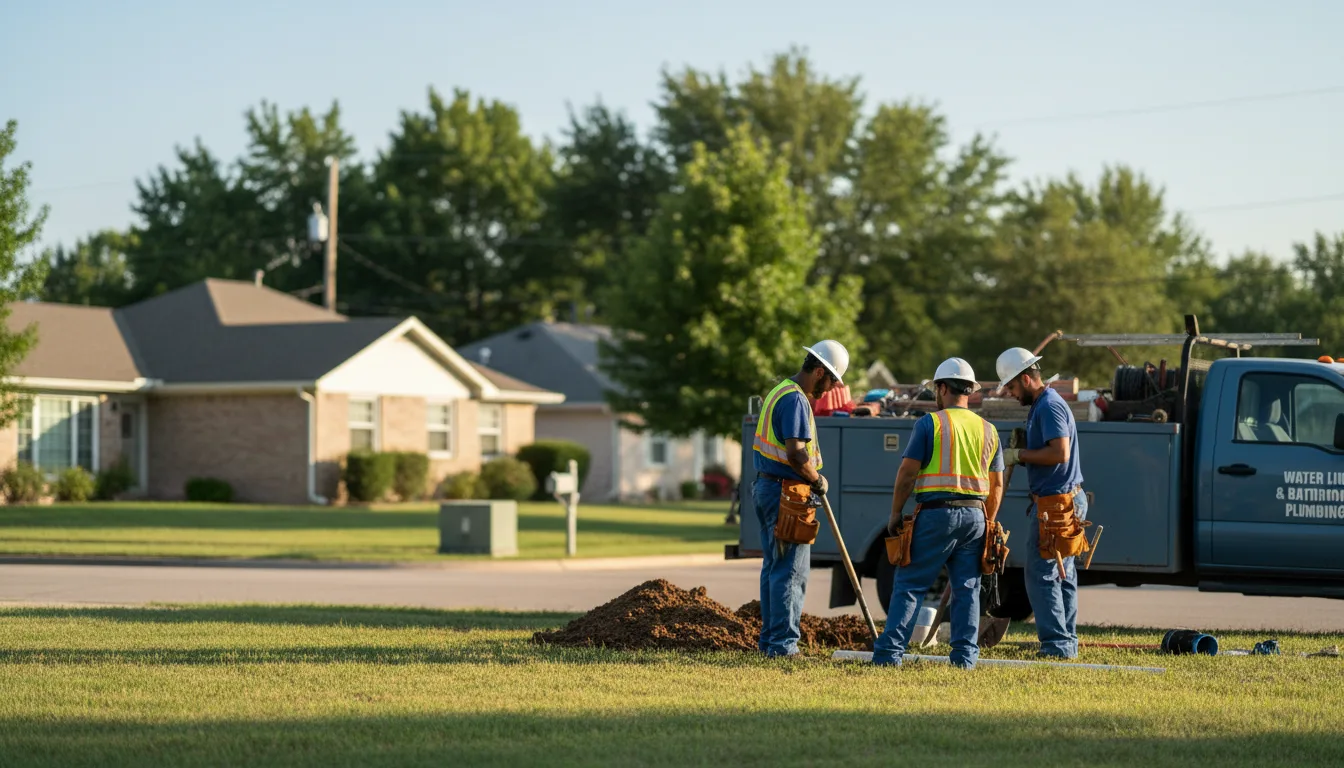 Residential water line and bathroom plumbing service in Athens, PA